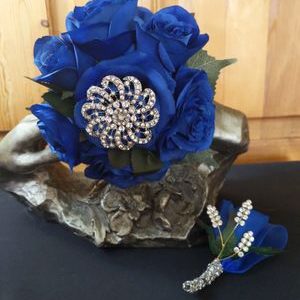 Royal Blue Wedding Flowers 10 Piece Package