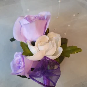 Lilac and Blush Roses Corsage