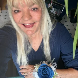 Royal Blue Wrist Corsage and Boutonnière 2 pieces