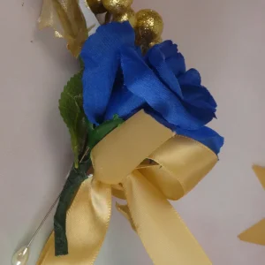 Royal Blue and Gold Boutonniere - Package of 6