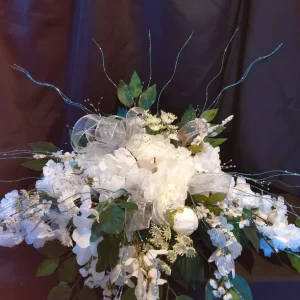White Peony Head Table Arrangement