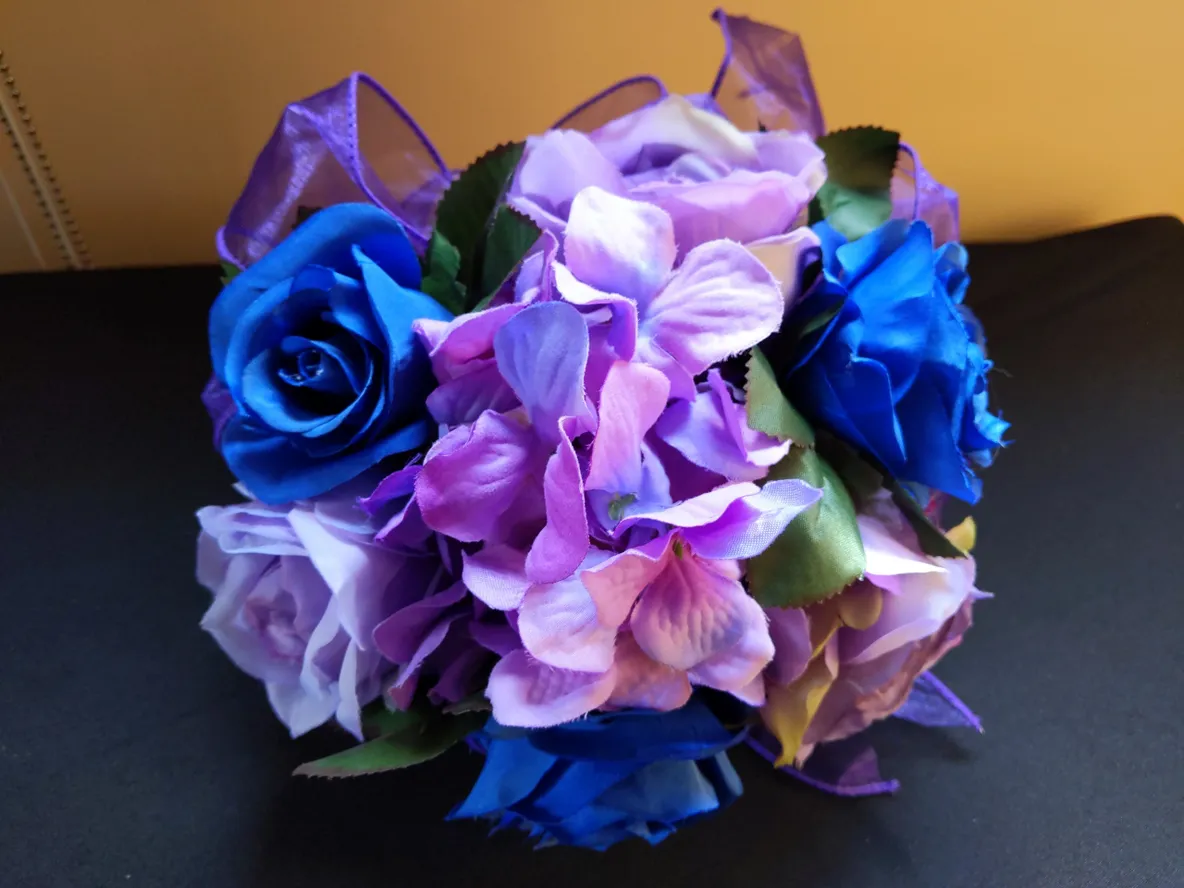Whimsical Pansy Wedding Flowers 15 Piece Package - Image 4