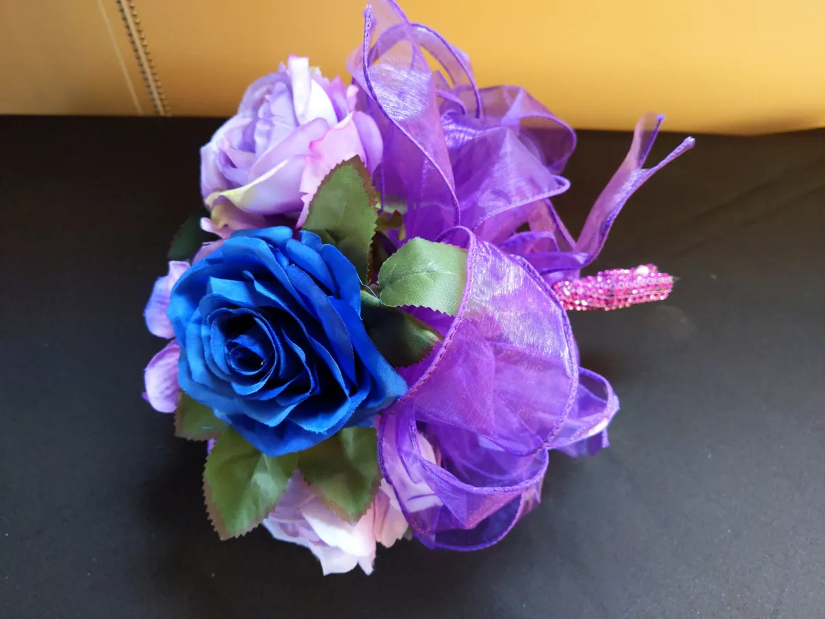 Whimsical Pansy Wedding Flowers 15 Piece Package - Image 5
