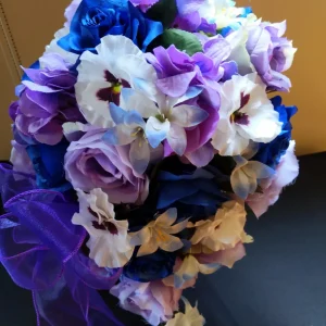 Whimsical Pansy Wedding Flowers 15 Piece Package