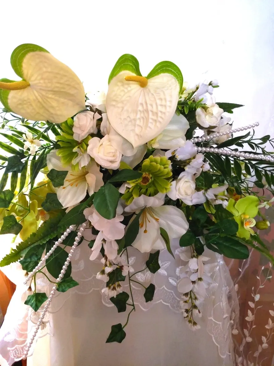 Exotic Wedding Bridal Bouquet & Matching Bout