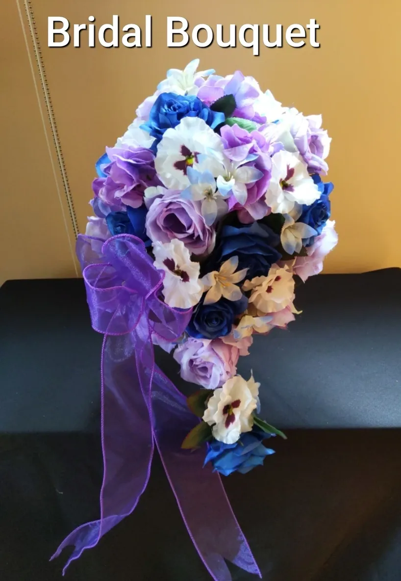 Whimsical Pansy Wedding Flowers 15 Piece Package - Image 2